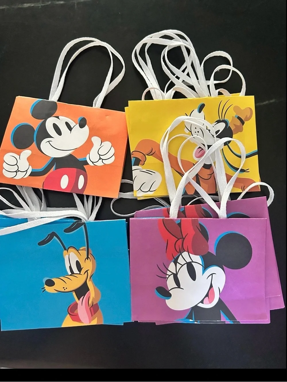 Hallmark Disney Mini Gift Bags - Orange, Yellow, Blue, Purple